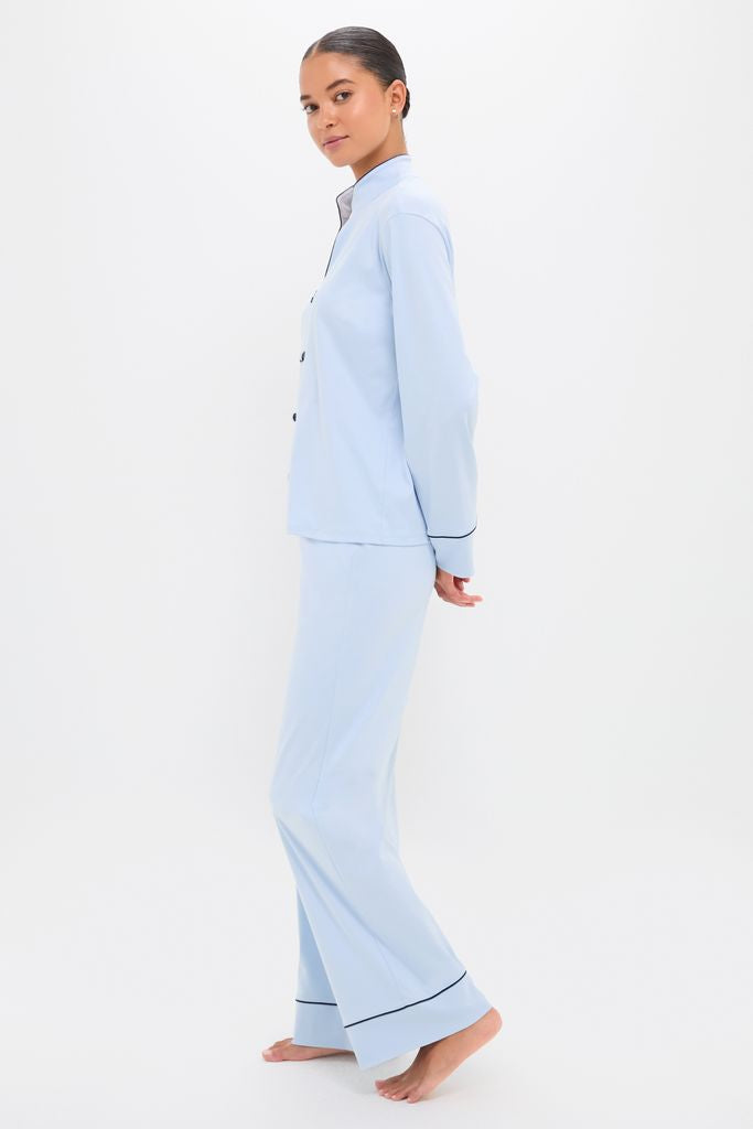 Light Blue Pima Cotton Wilford Women's Pajama Set