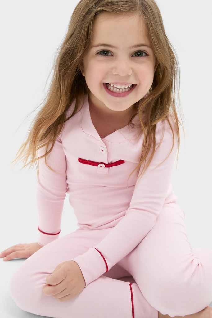Pink Pima Cotton Arien Kid's Pajama Set