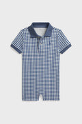 Short-Sleeve Interlock Gingham Shortall