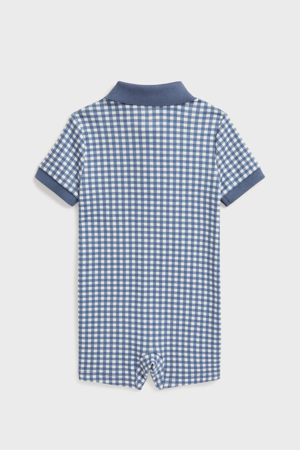 Short-Sleeve Interlock Gingham Shortall