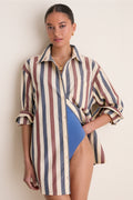 Boardwalk Stripe Seersucker Naples Coverup