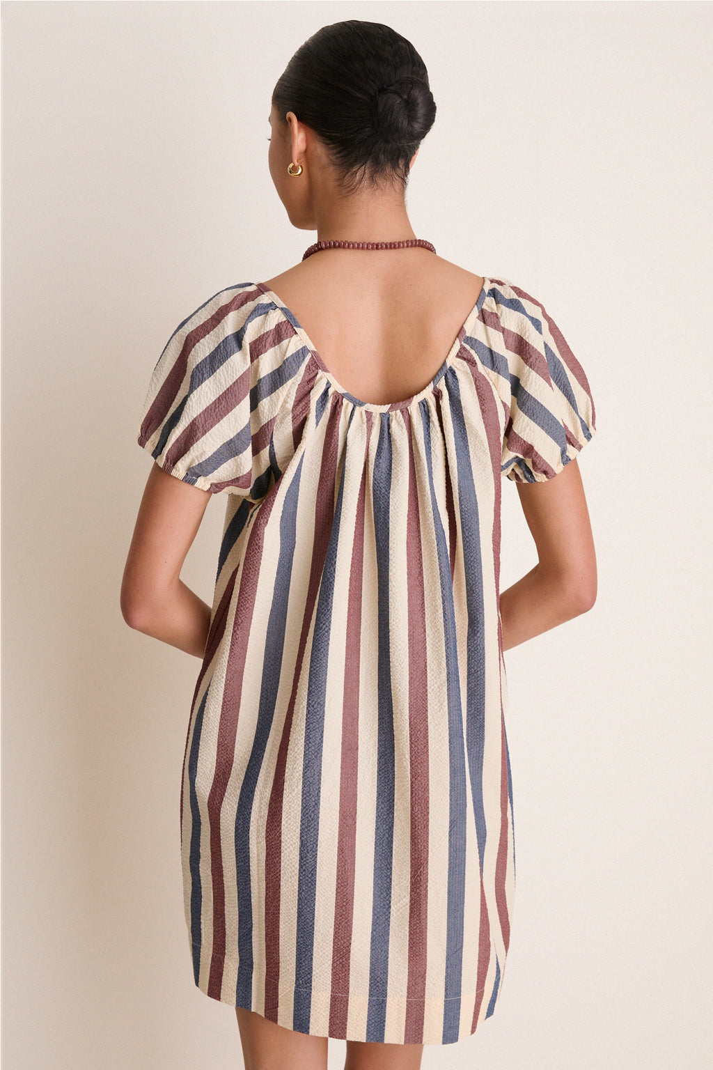 Boardwalk Stripe Seersucker Brittany Coverup