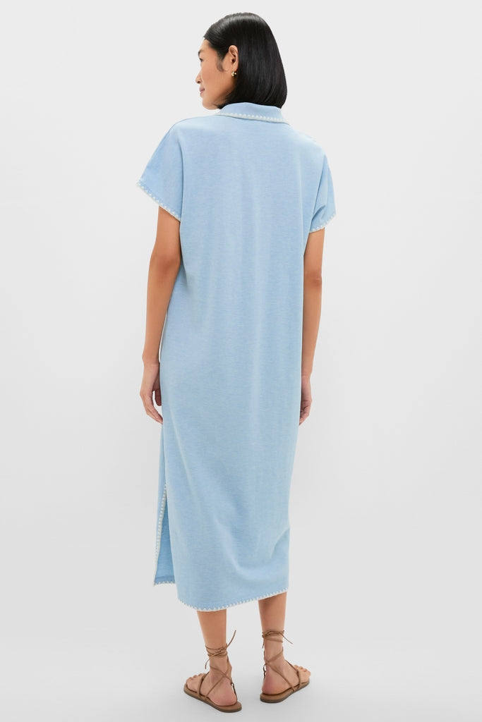 Heather Chambray Pique Melissa Maxi Dress