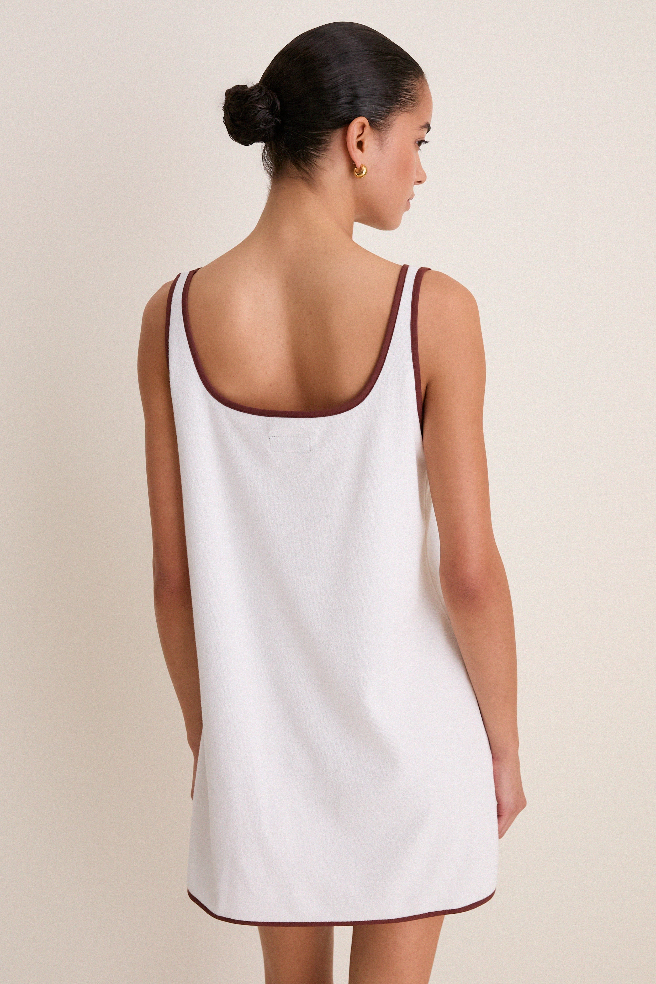 Blanc Shell Embroidered Terrycloth Dress Coverup