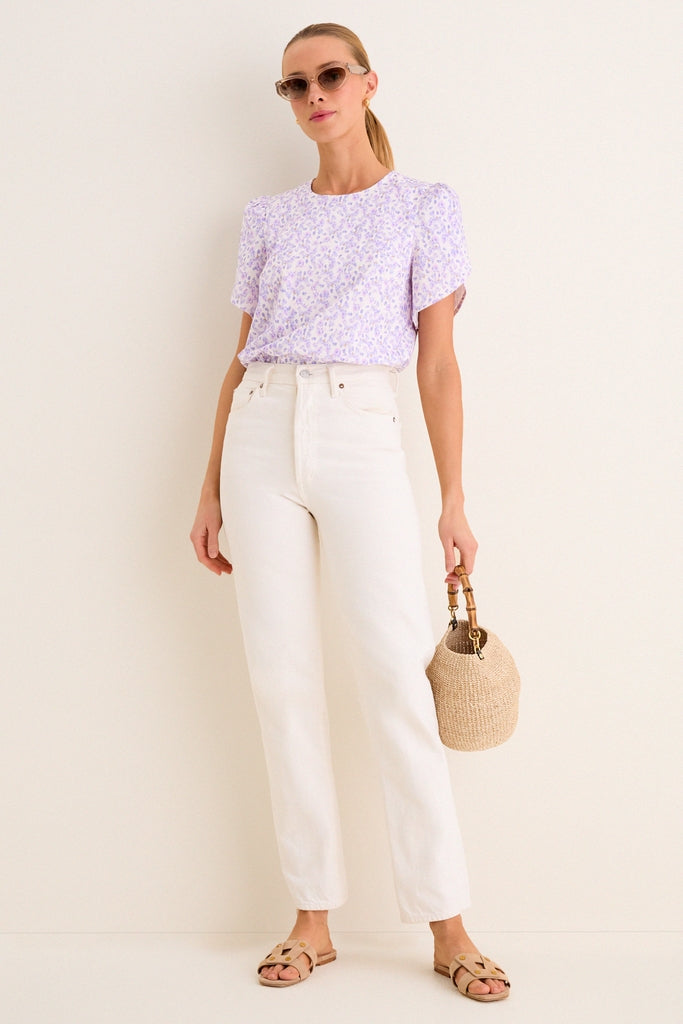 Lilac Floral Rosenberg Blouse