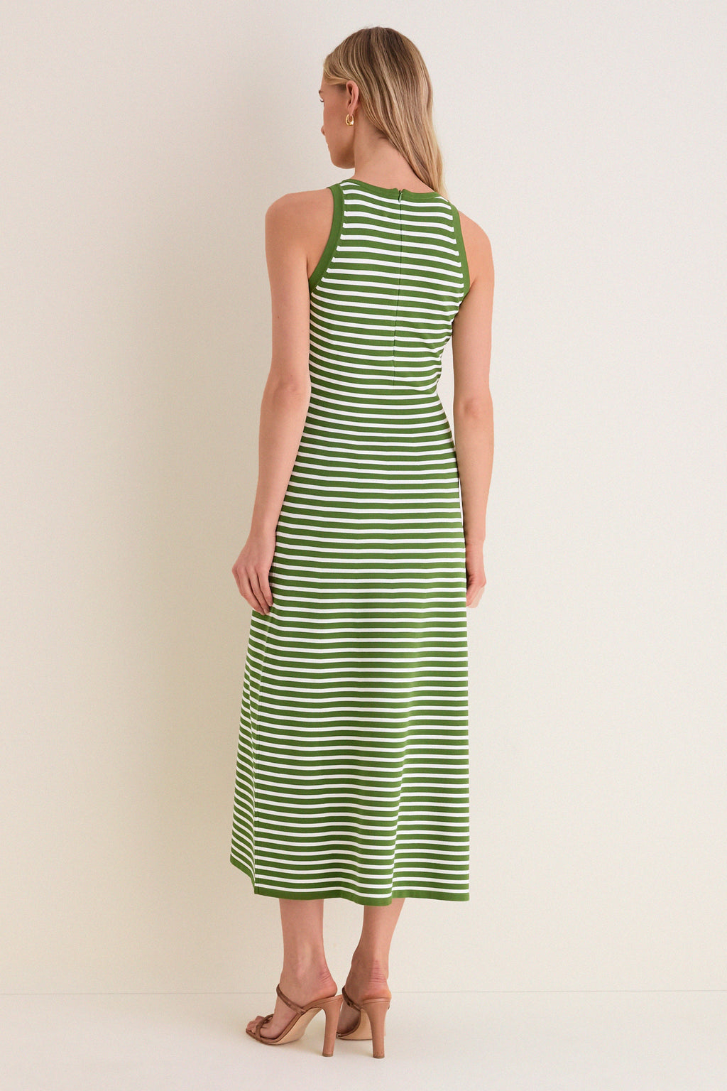 Cactus Multi Rose Detail Knit Halter Dress