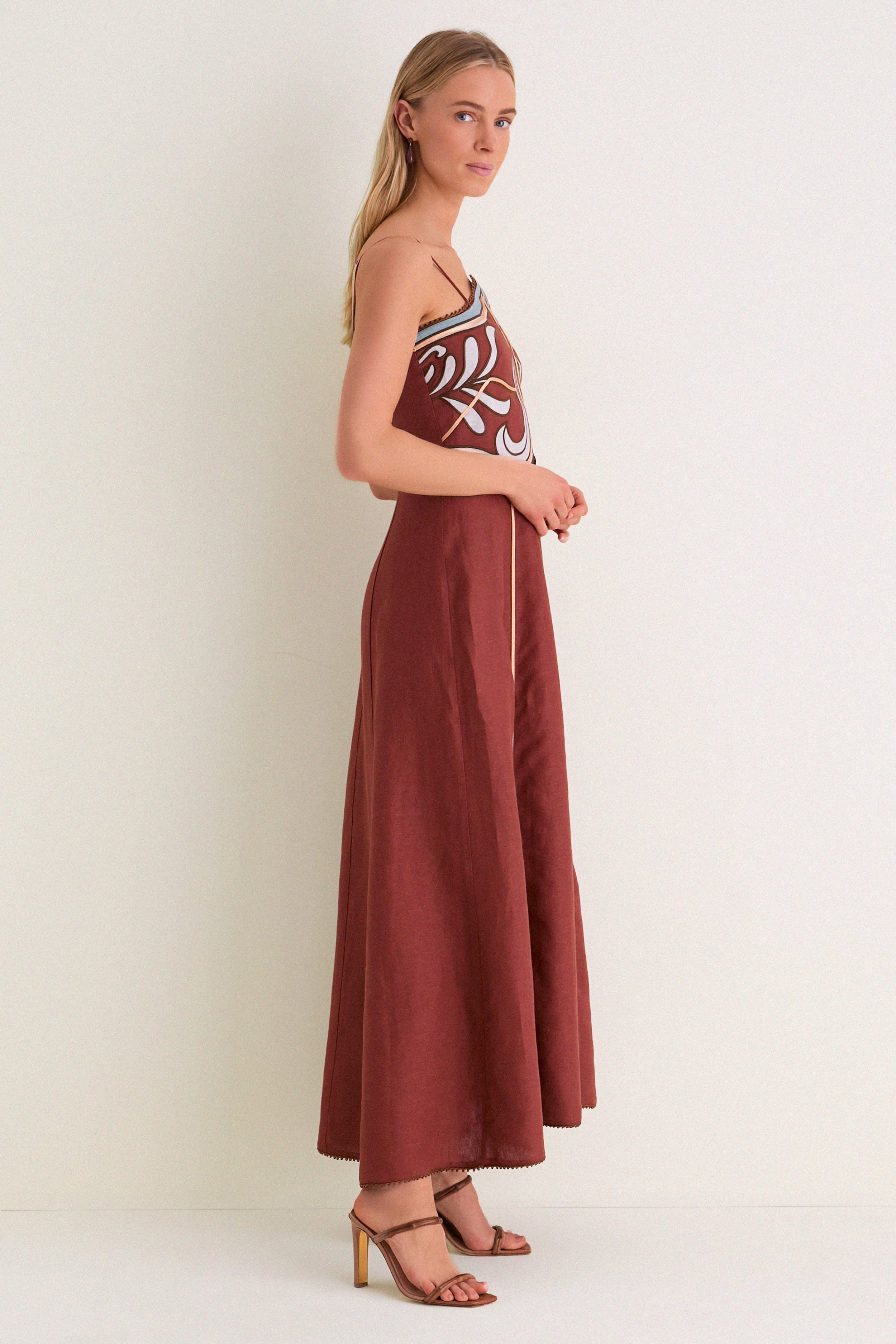 Terracotta Carolina Midi Dress