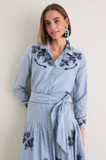 The Chambray Embroidered Western Shirt