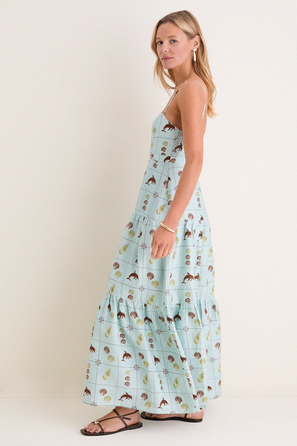 Seashell Tile Celine Maxi Dress