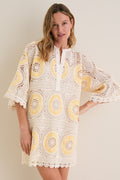 Sunshine Medallion Crochet Arles Mini Dress