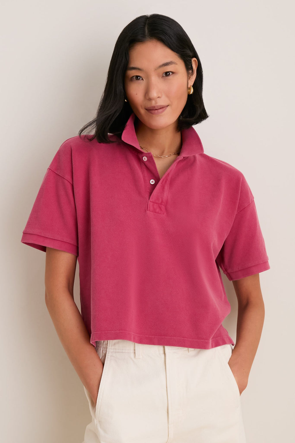 Americana Red Pique Holmes Boyfriend Polo
