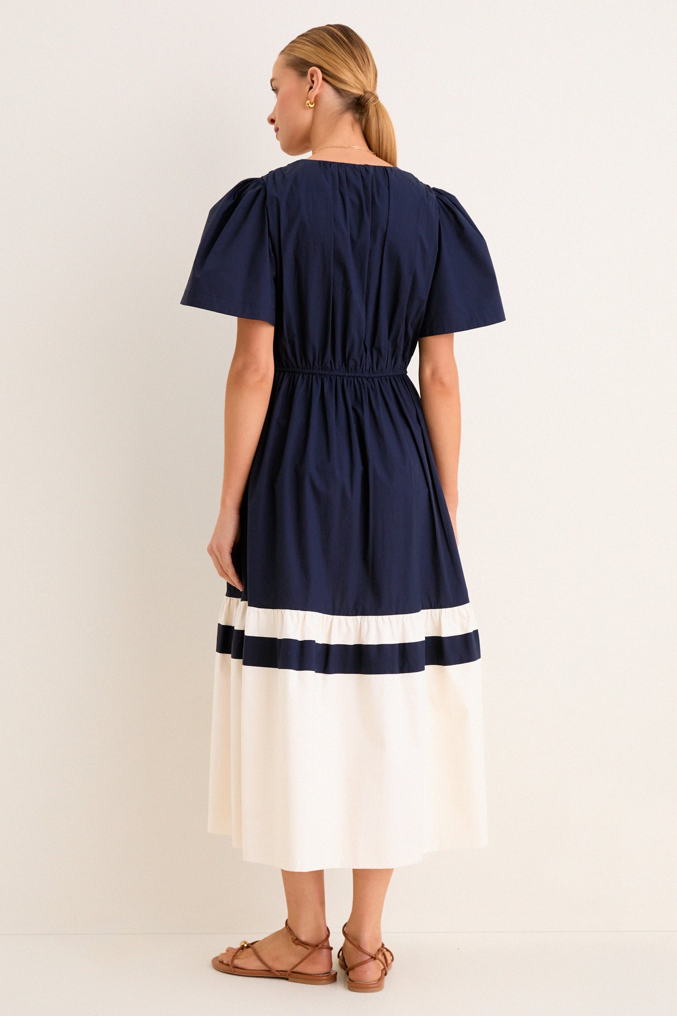 Navy and Cream Mitchell Dress