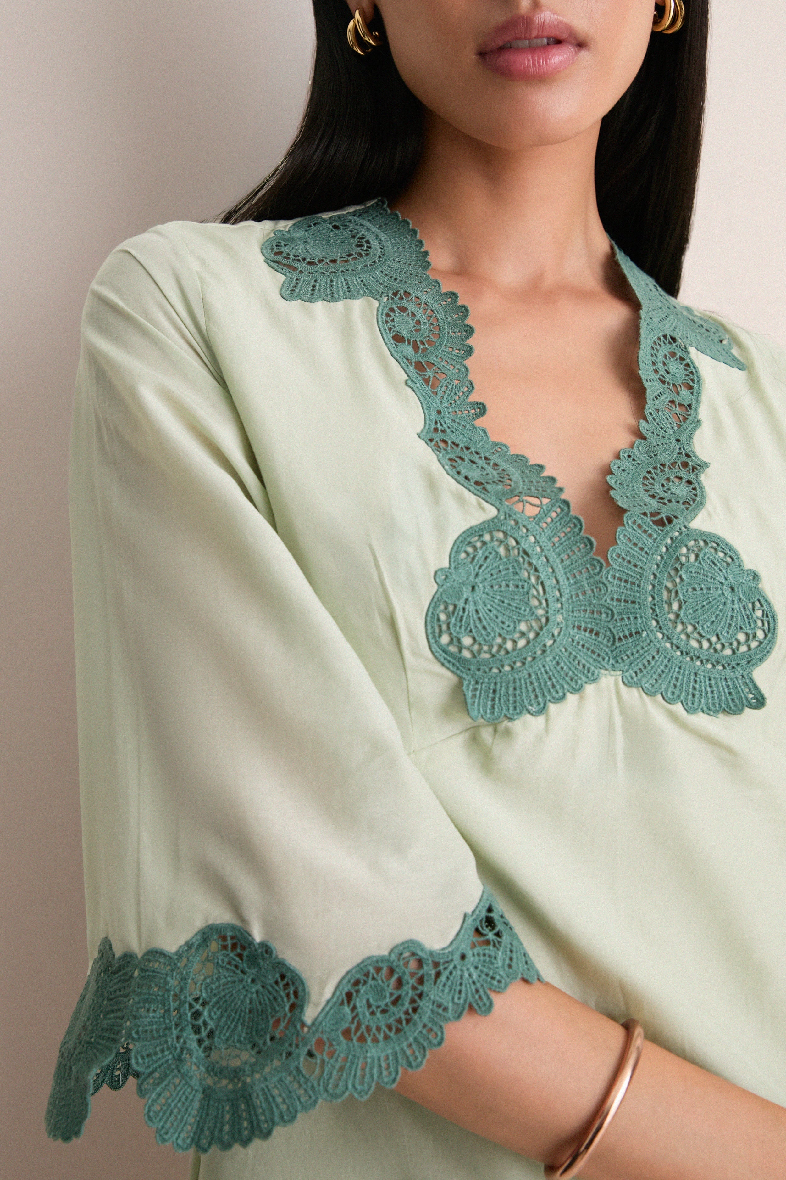 Green Darya Caftan