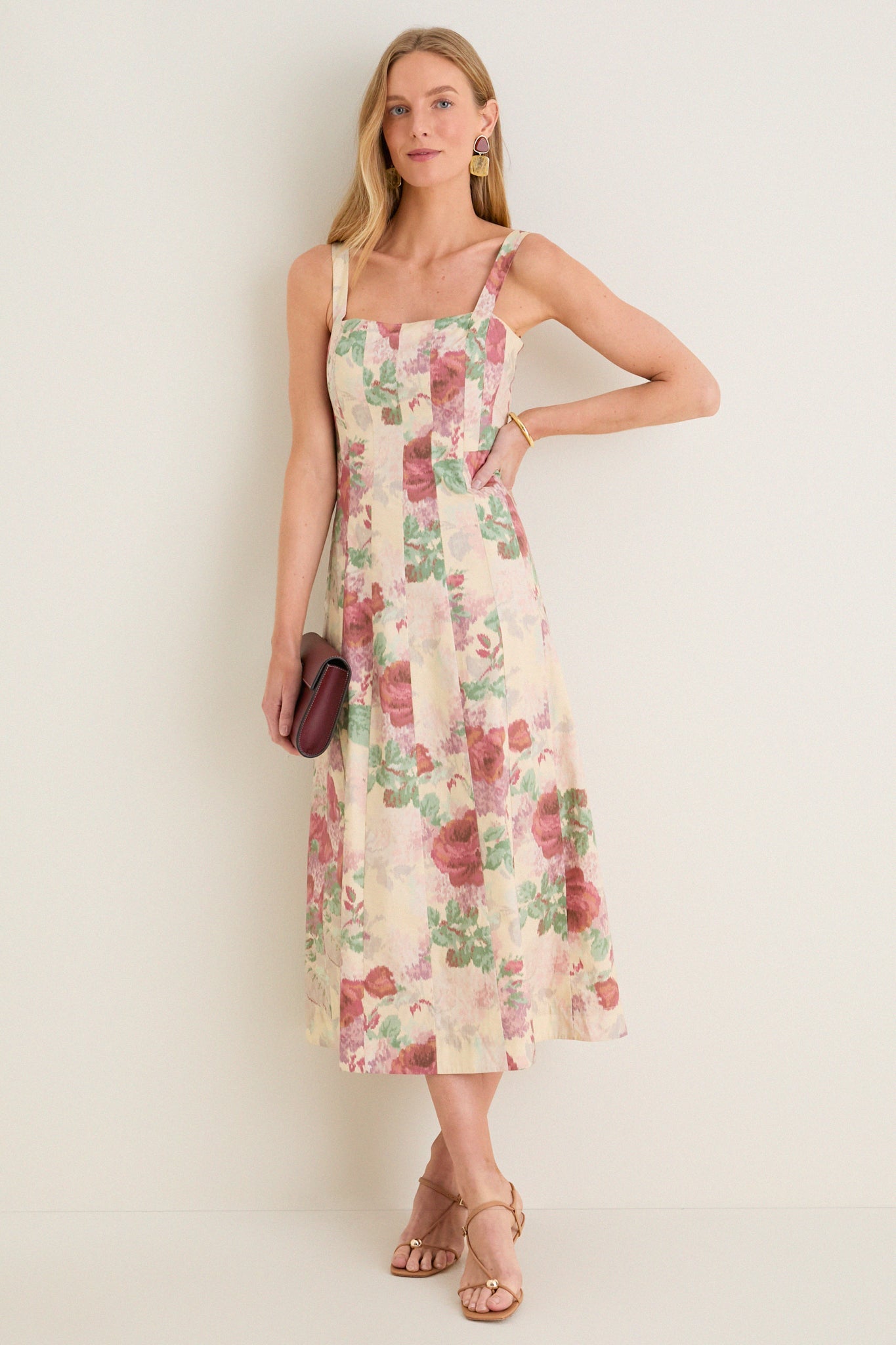 Rose Blur Cotton Poplin Edith Dress