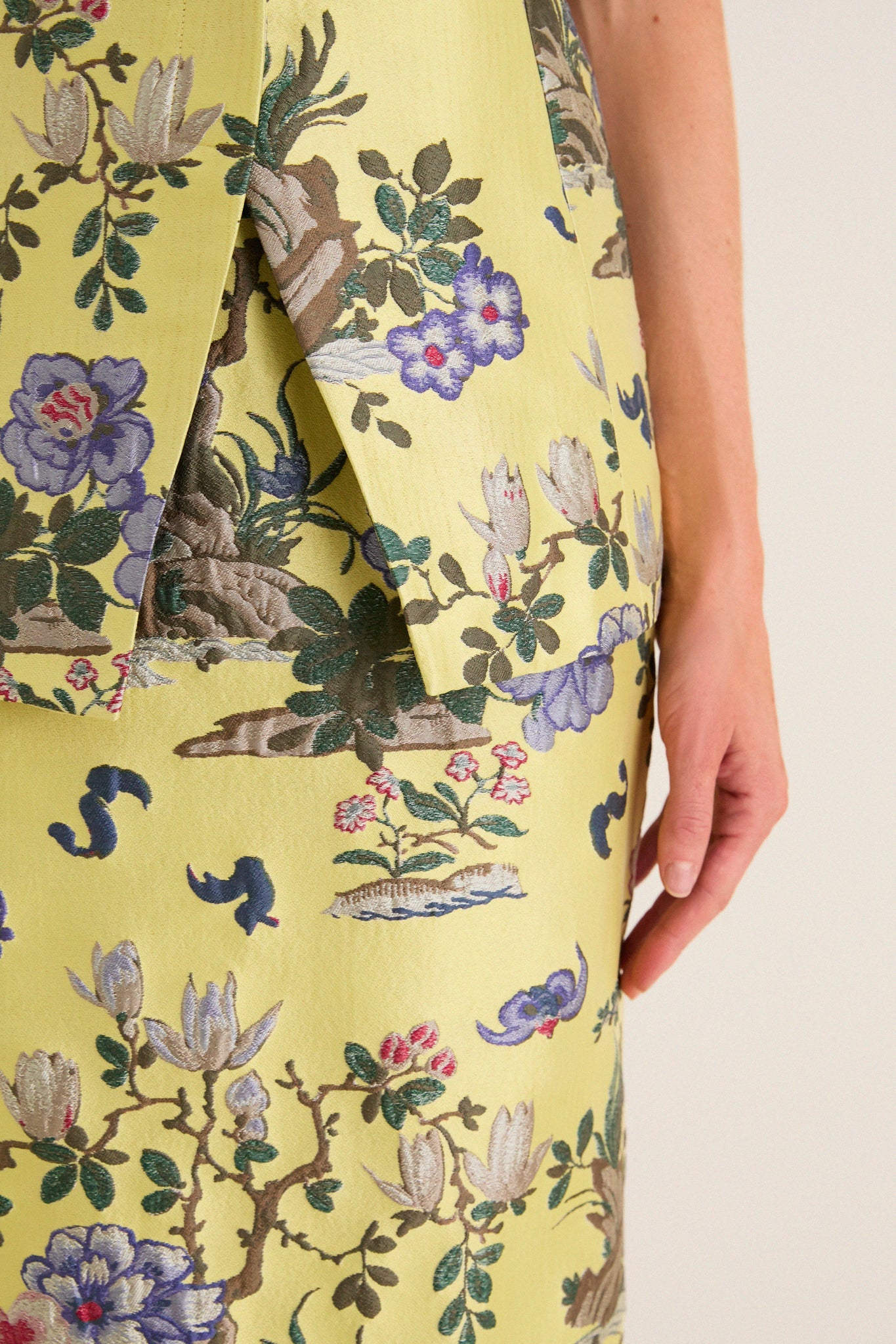 Gilded Chinoiserie Jacquard Ellington Skirt