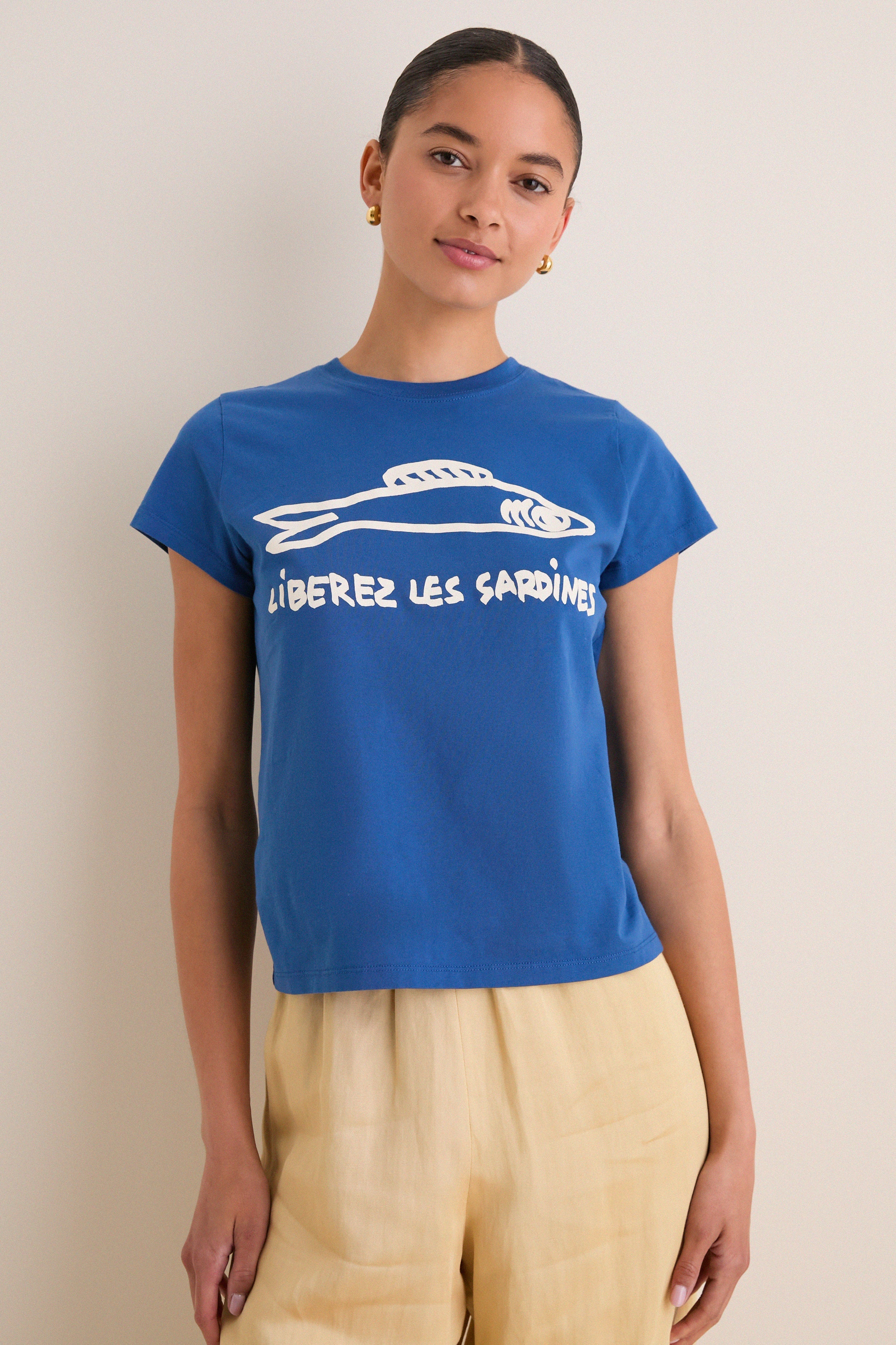 French Blue Librez les Sardines Classic Tee