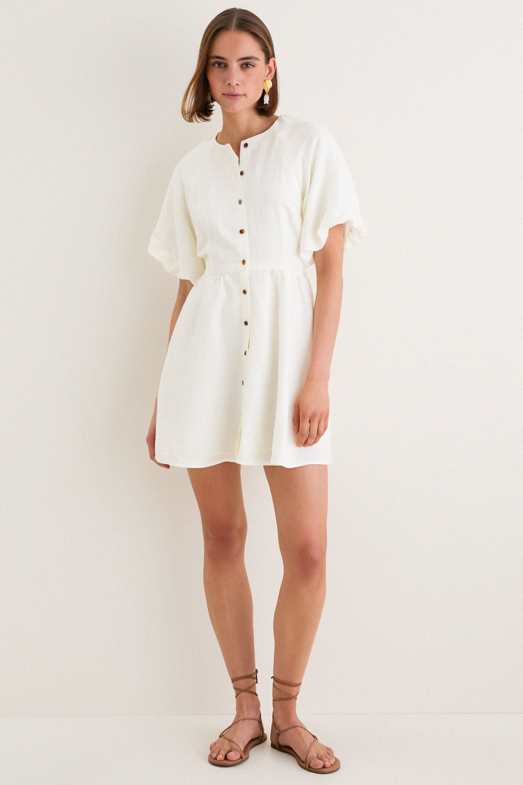 Star White Bastille Short Dress