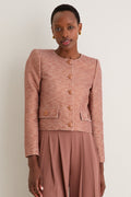 Light Auburn Zell Collarless Jacket
