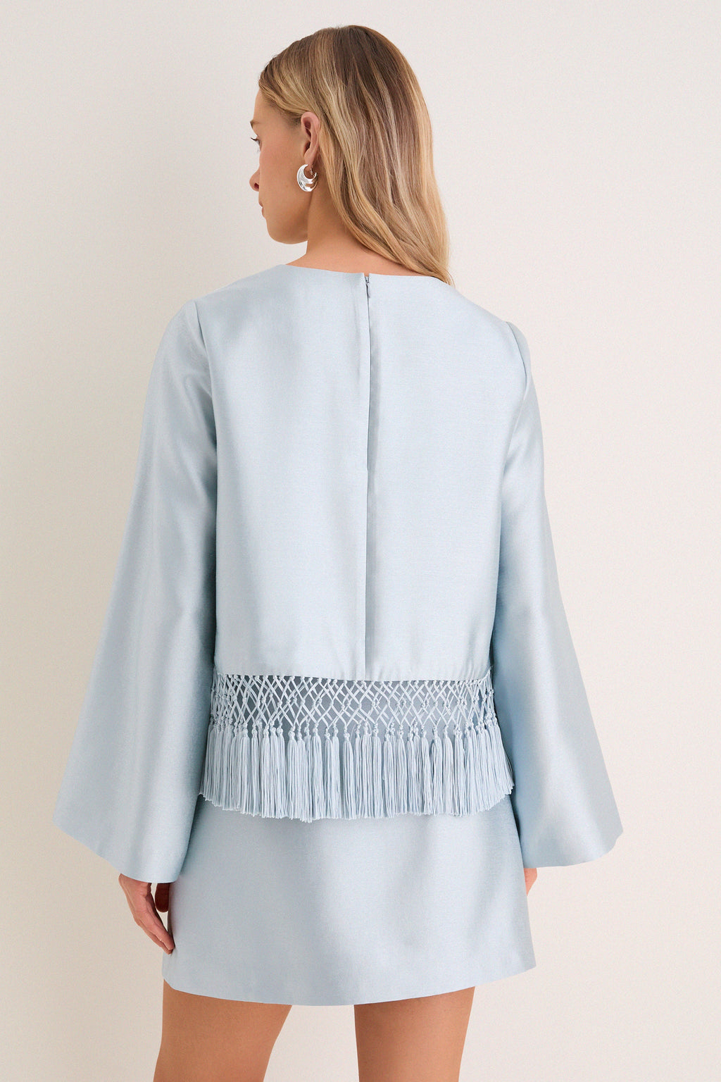 Pewter Blue Maxine Tassel Top