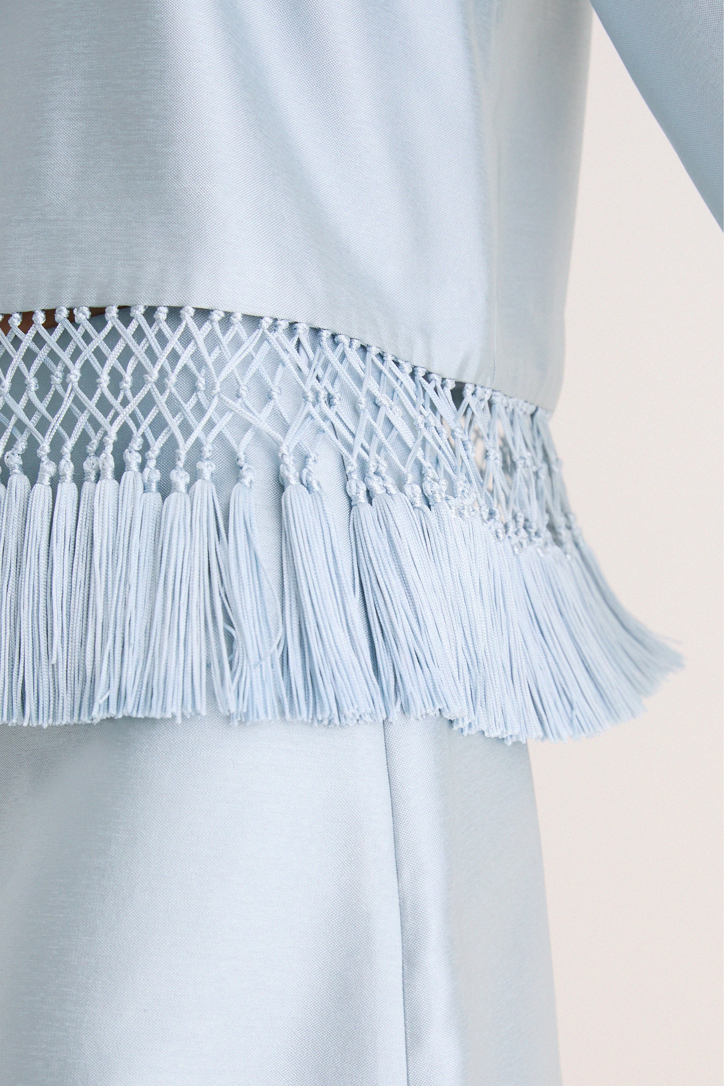 Pewter Blue Maxine Tassel Top