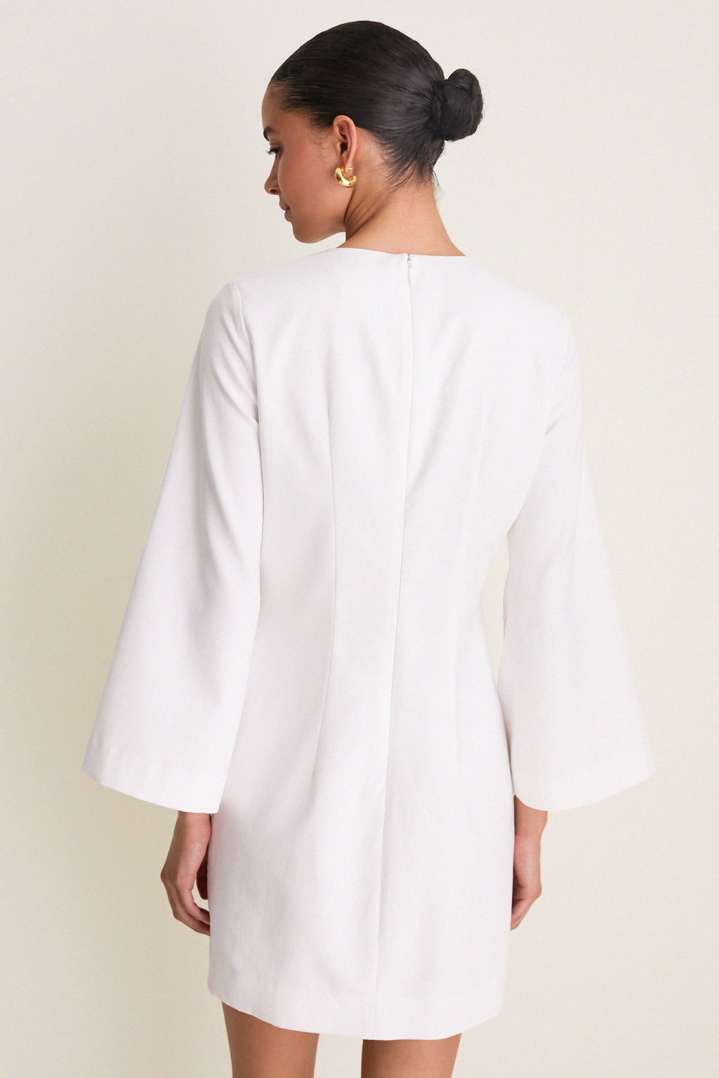 Ivory Linen Shell Hardware Etta Mini Caftan