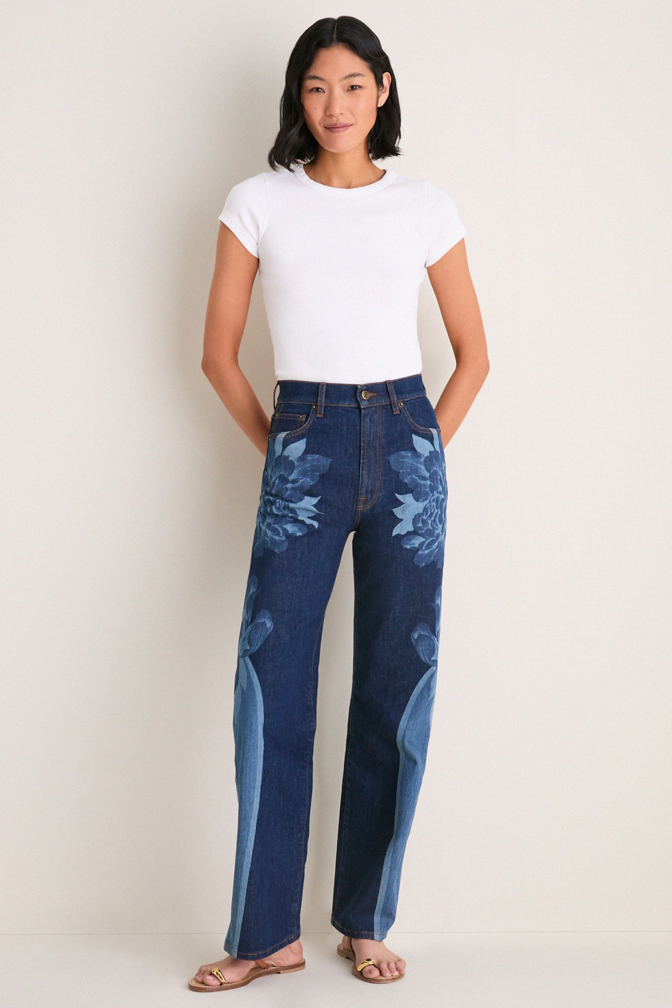 Queen Peony Placee Straight Leg Jean