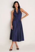 True Navy Jessica Midi Dress