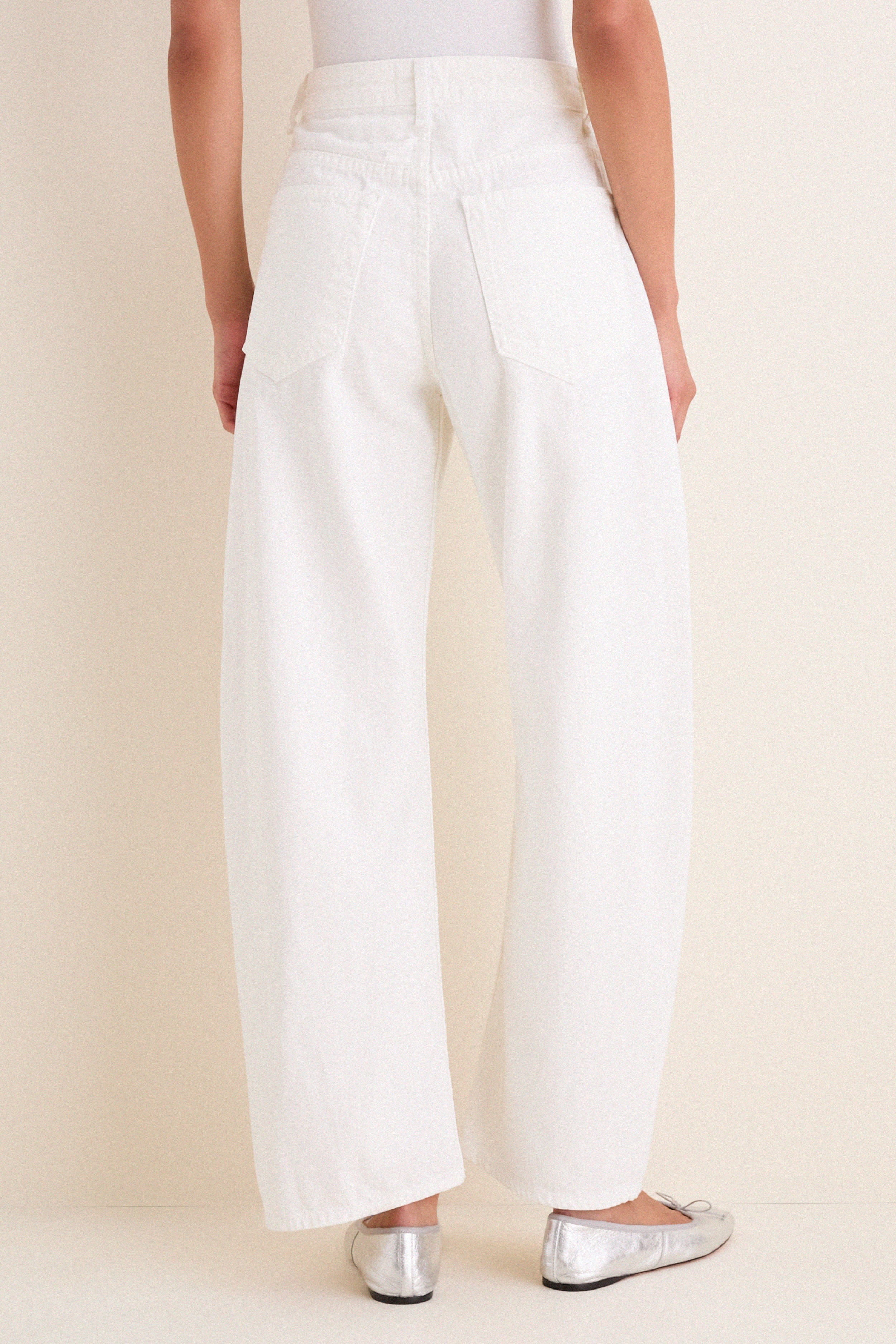 Ivory Twisted Barrel Jean