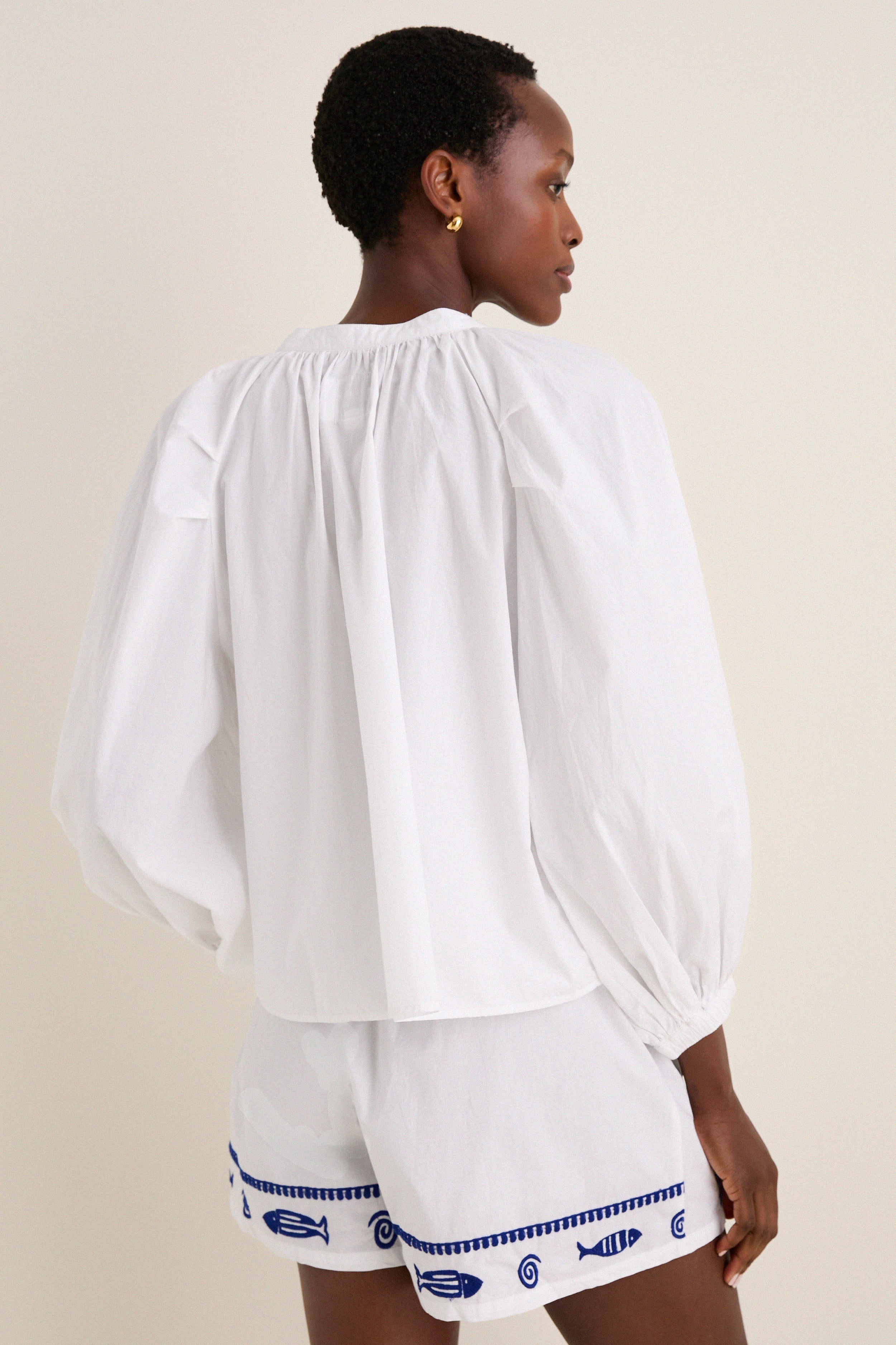 Navy Fish Minka Shirt