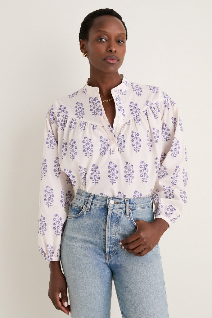 Lilac Print Logan Shirt