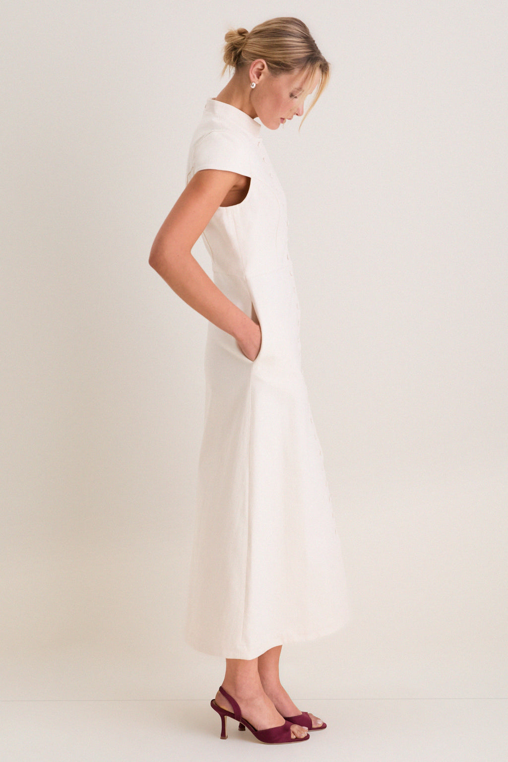 Ecru Summer Denim Amoako Dress