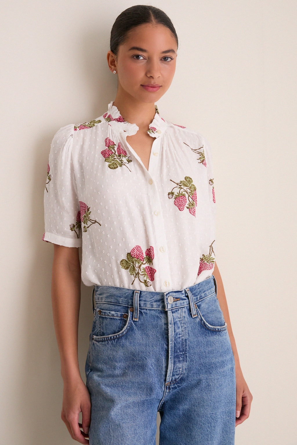 Off White Winnie Strawberry Dot Shirt