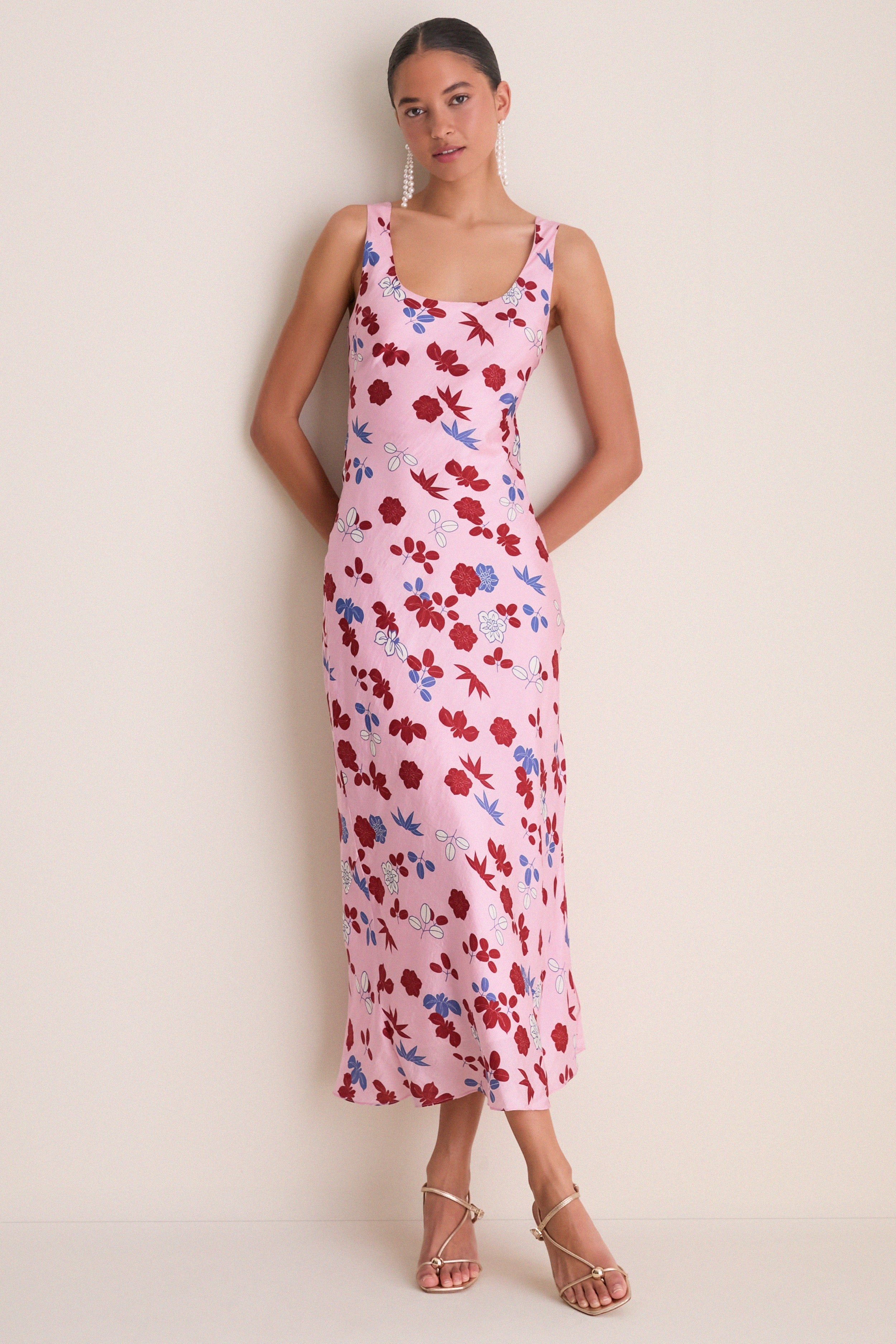 Light Pink Adele Tutu Bloom Silk Dress