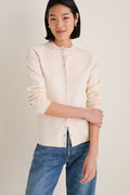 Ivory Structured Margaux Cardigan
