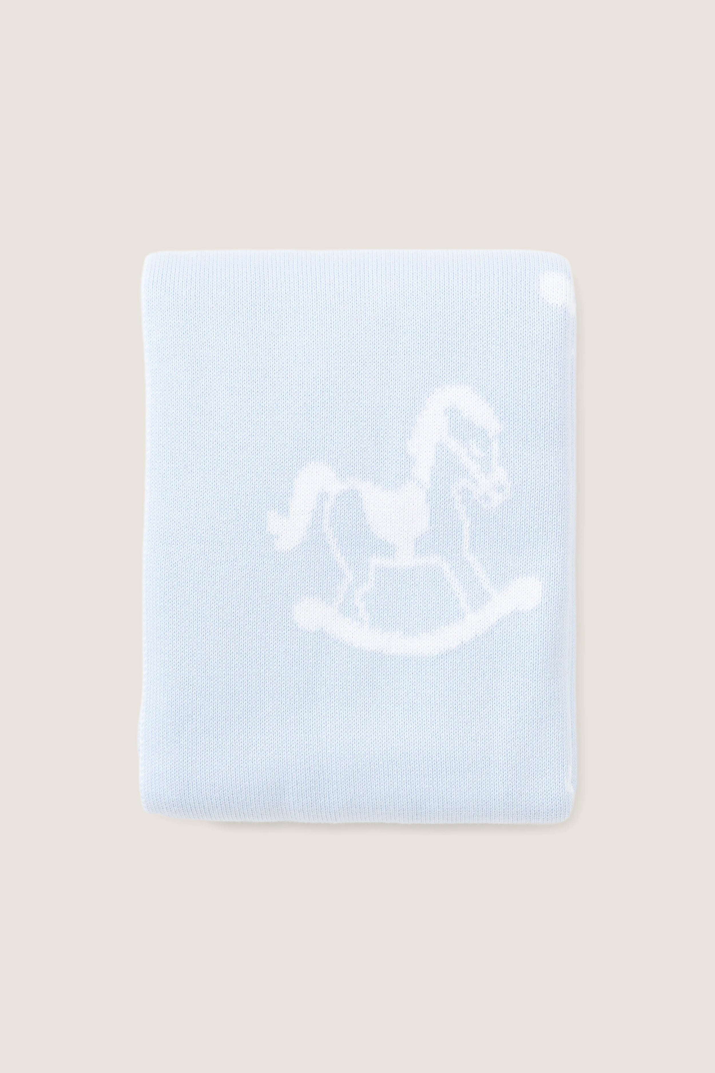 Blue Rocker Knit Blanket