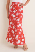 Sunrose Rosso Martina Maxi Skirt