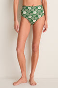 Green Gloria Print Bikini Bottom