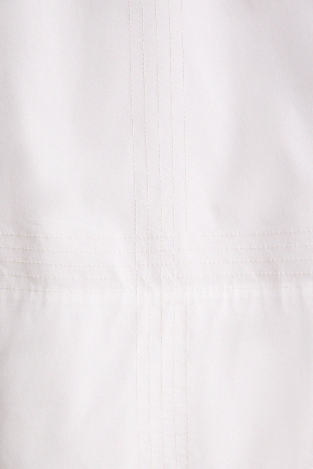 White Poplin Trapunto Stitch Brie Skirt