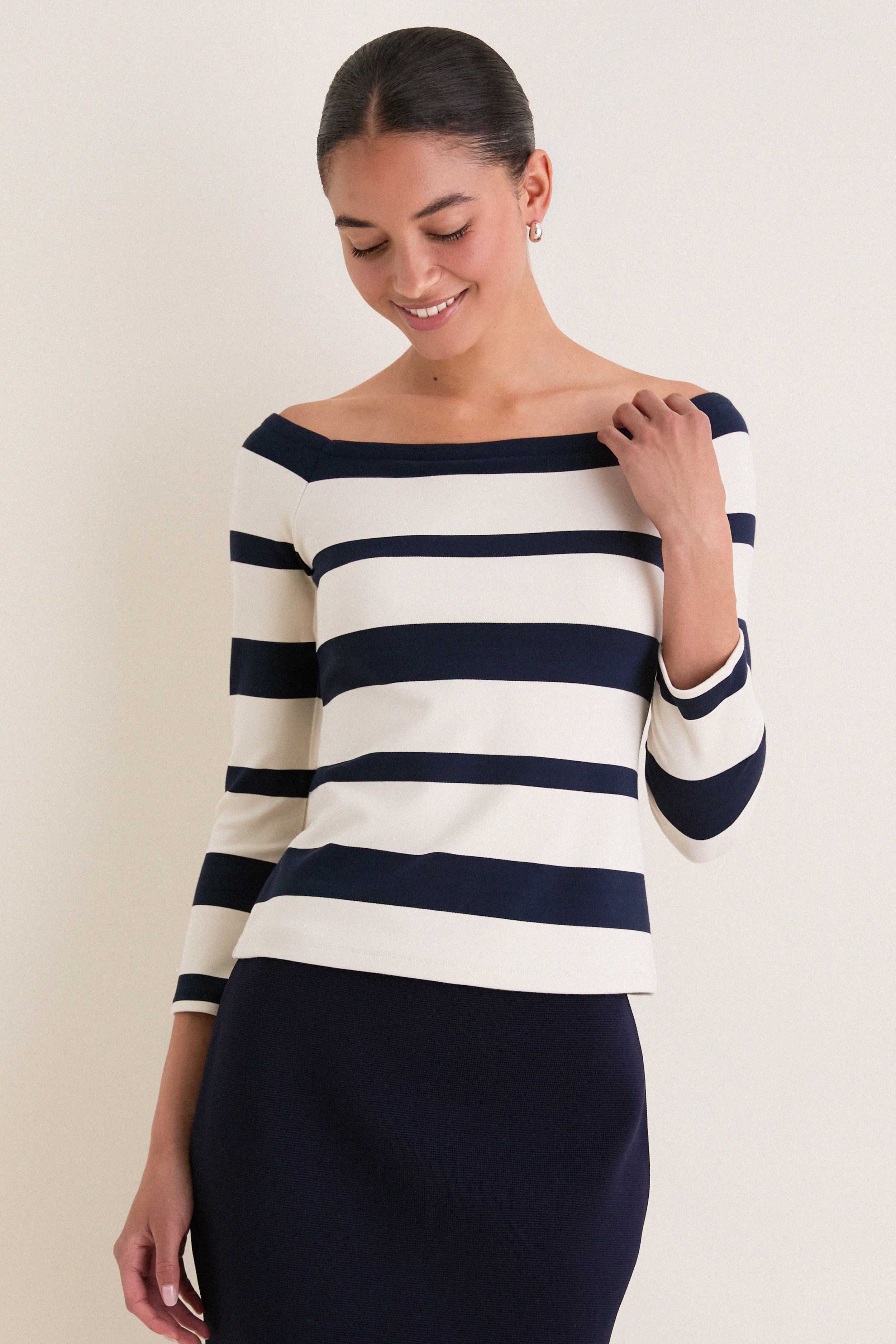 Liberty Stripe Knit Boyers Top