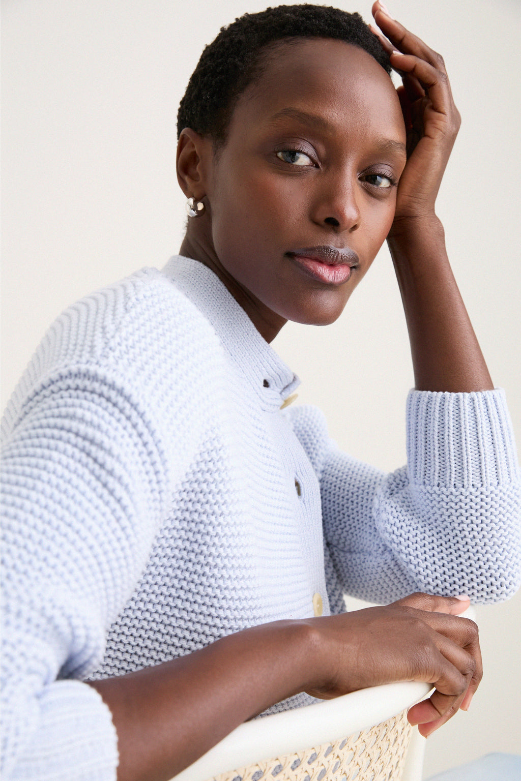 Calm Blue Nico Chunky Cardigan