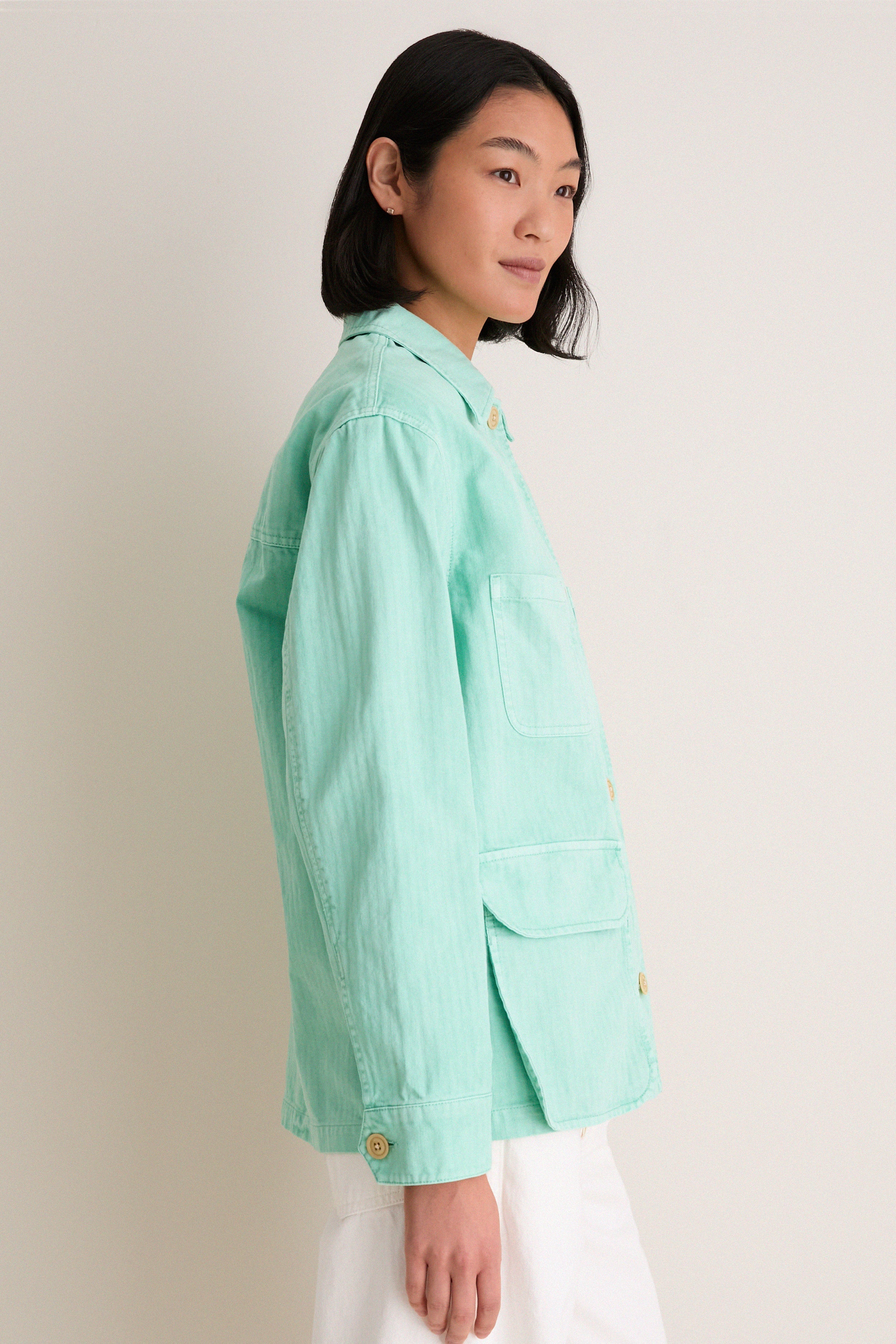 Mickey Mint Painter Jacket in Herringbone