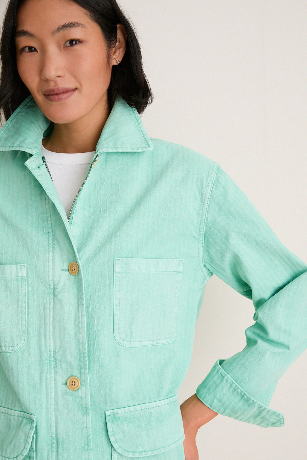 Mickey Mint Painter Jacket in Herringbone