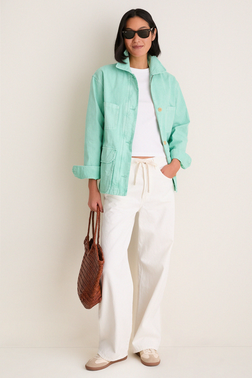 Mickey Mint Painter Jacket in Herringbone