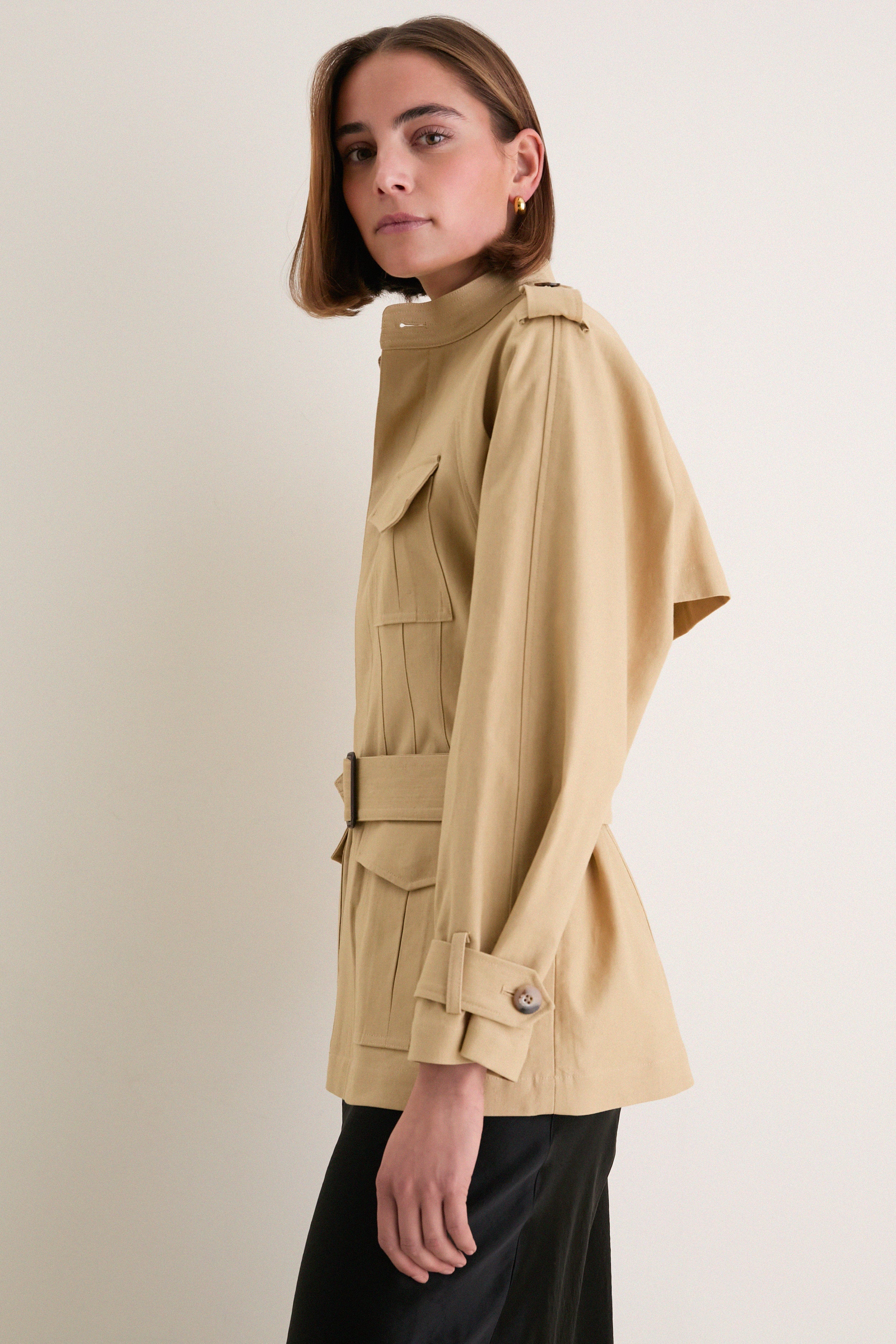 Classic Camel Cotton Field Jacket