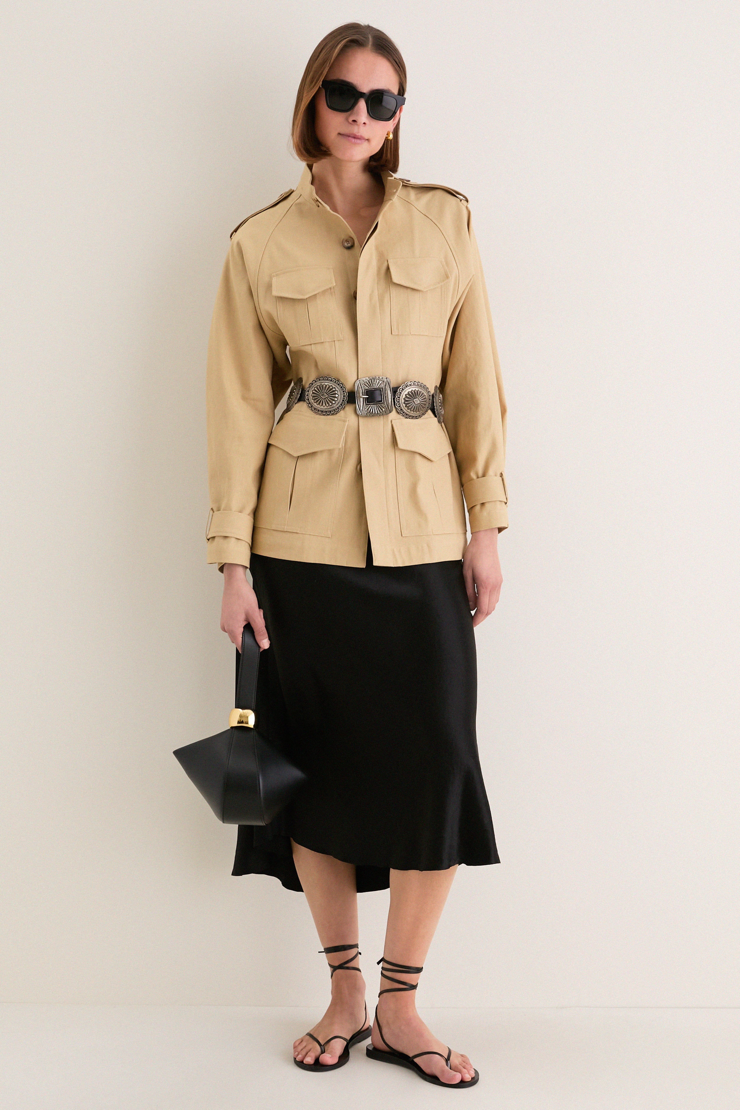 Classic Camel Cotton Field Jacket