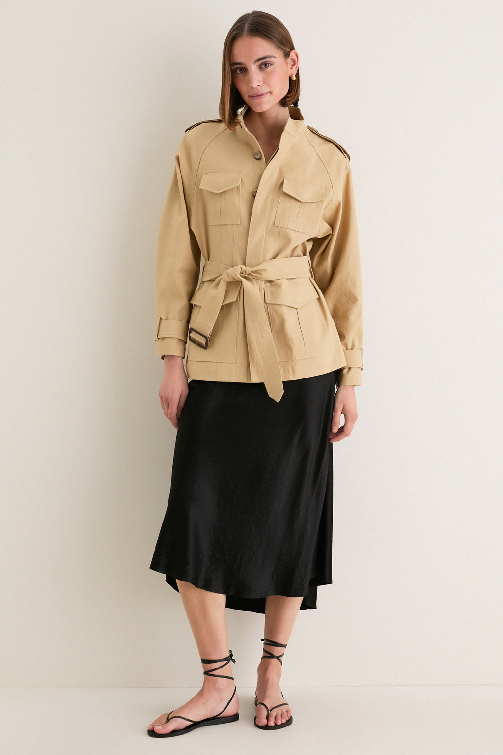 Classic Camel Cotton Field Jacket