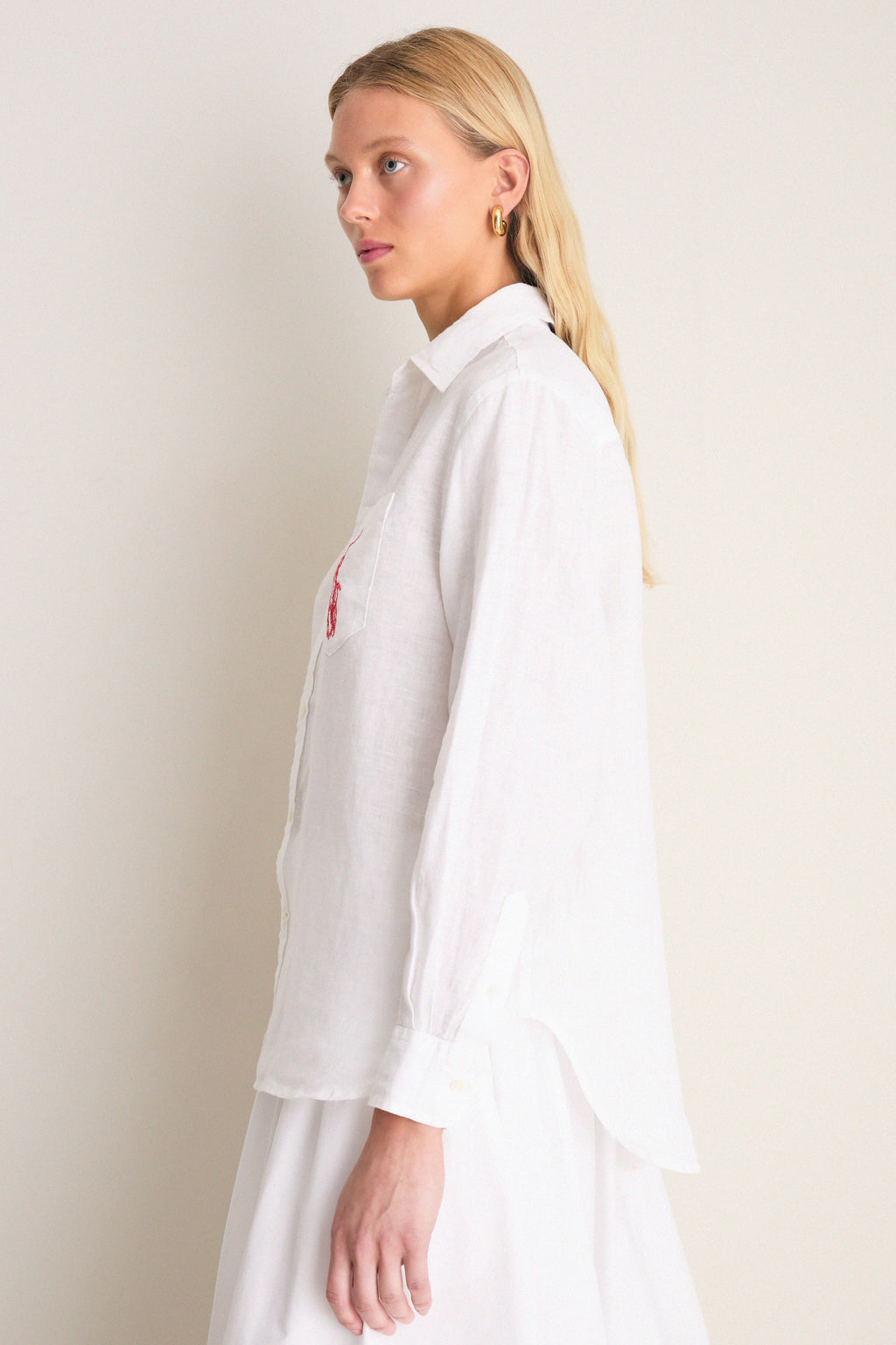 Classic Oxford White Linen Button Down