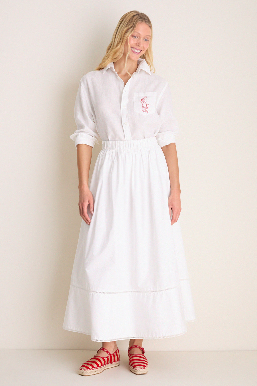 Classic Oxford White Linen Button Down