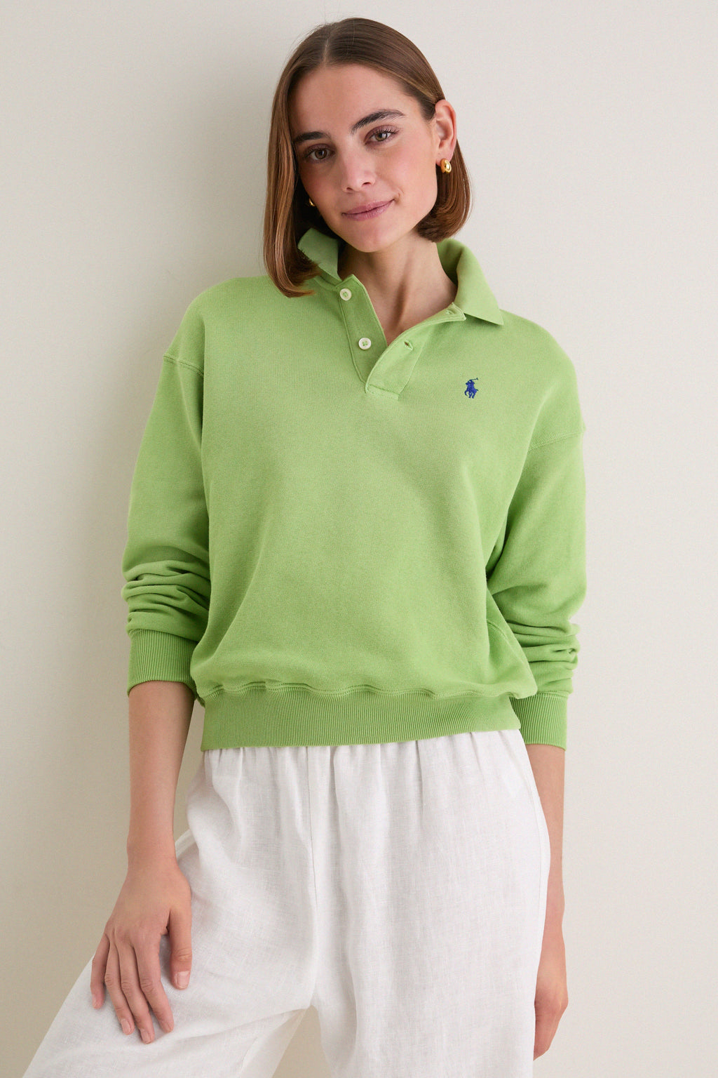 Parakeet Green Island Fleece Knit Polo