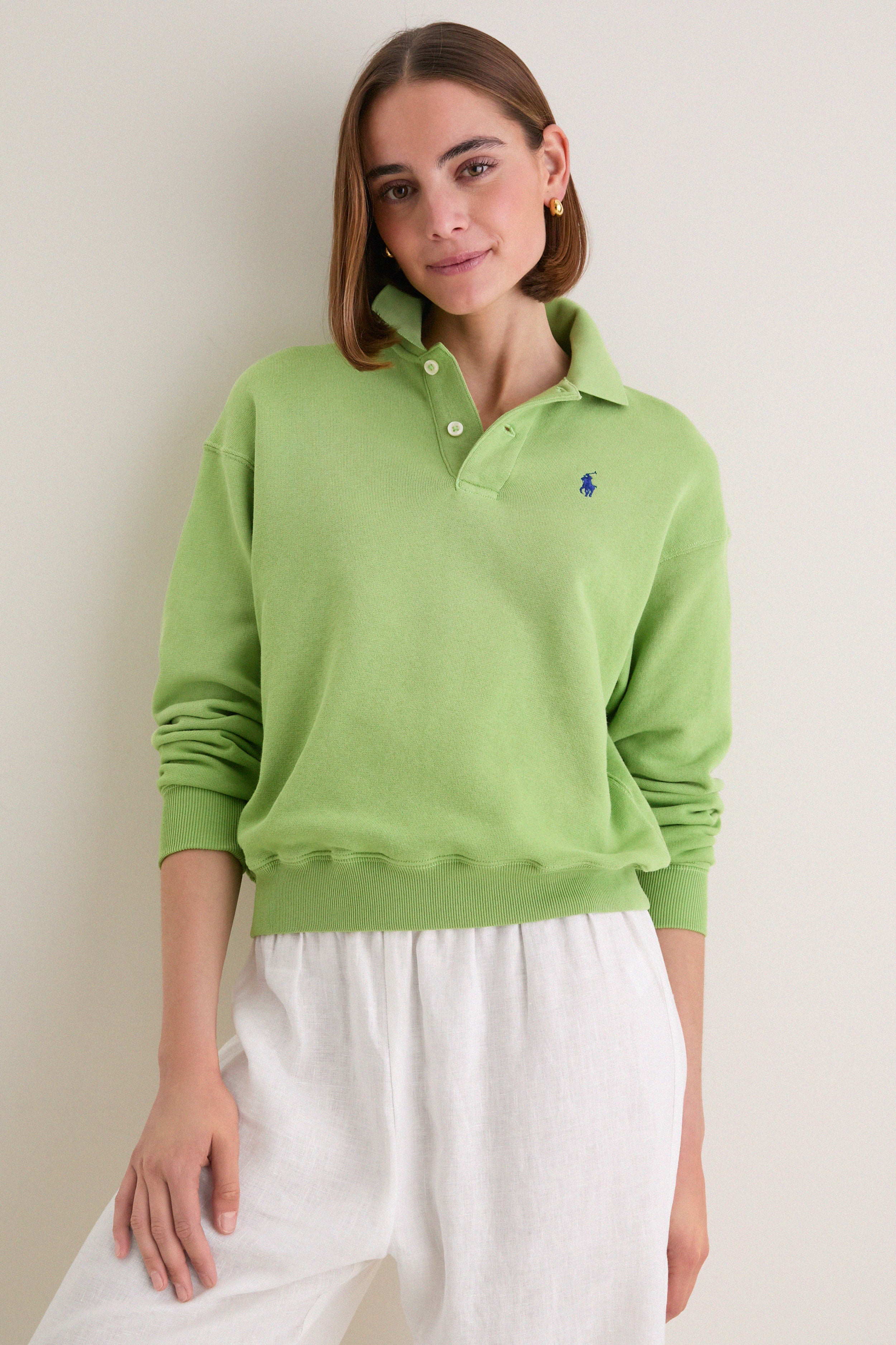 Parakeet Green Island Fleece Knit Polo